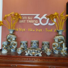 Bộ đồ thờ - Gốm Sứ Bát Tràng 360 - Công Ty TNHH Phát Triển Thương Mại Nam Thái